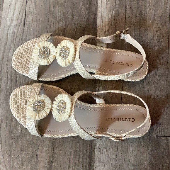 NEW Charter Club Natural Zoeyy Flat Sandal - Picture 5 of 7